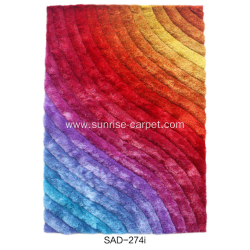 Polyester Silk Shaggy 3D with Design